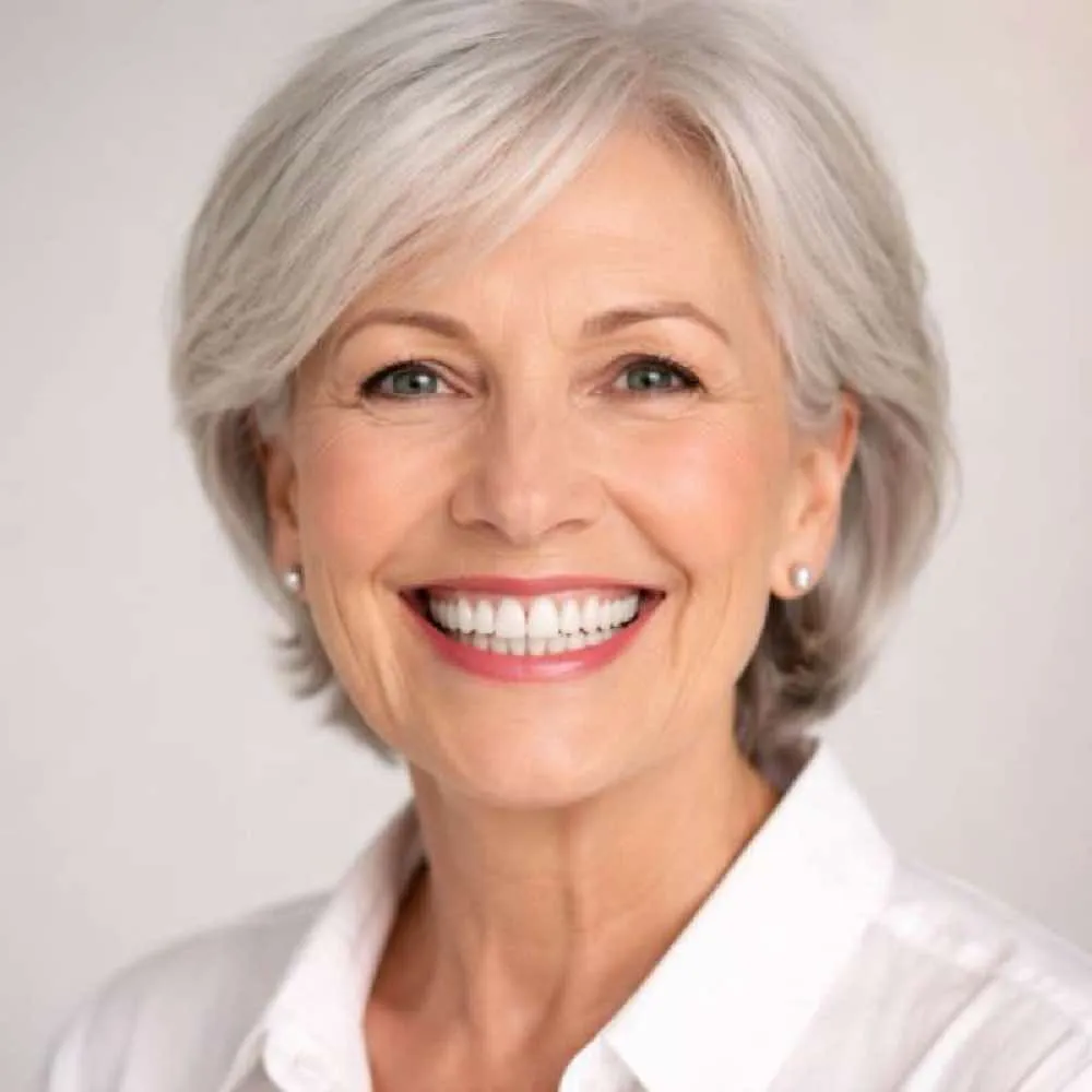 Happy patient with healthy restored smile at Oak Park Dental Clinic Melbourne